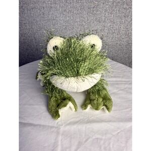 GANZ WEBKINZ Shaggy Green White Smal Frog HM001- Retired